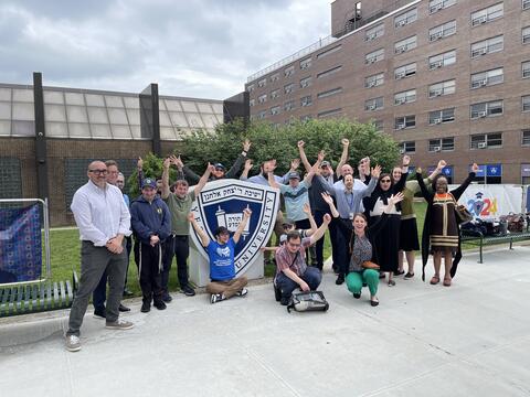 The OPWDD team from New York state meet with Makor program participants